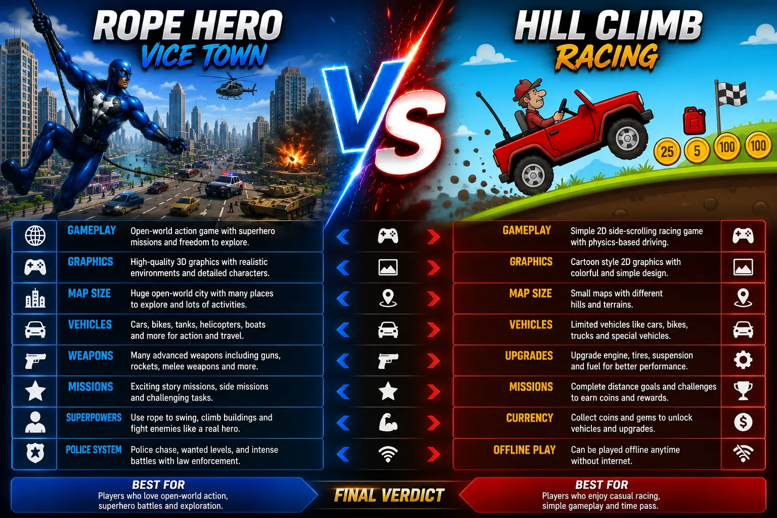 rhp vs hill climb